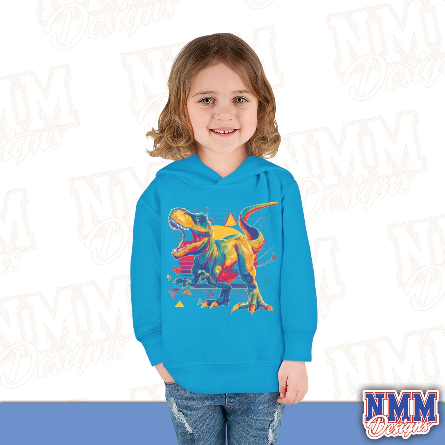 Colorful Dinosaur Toddler Pullover Hoodie