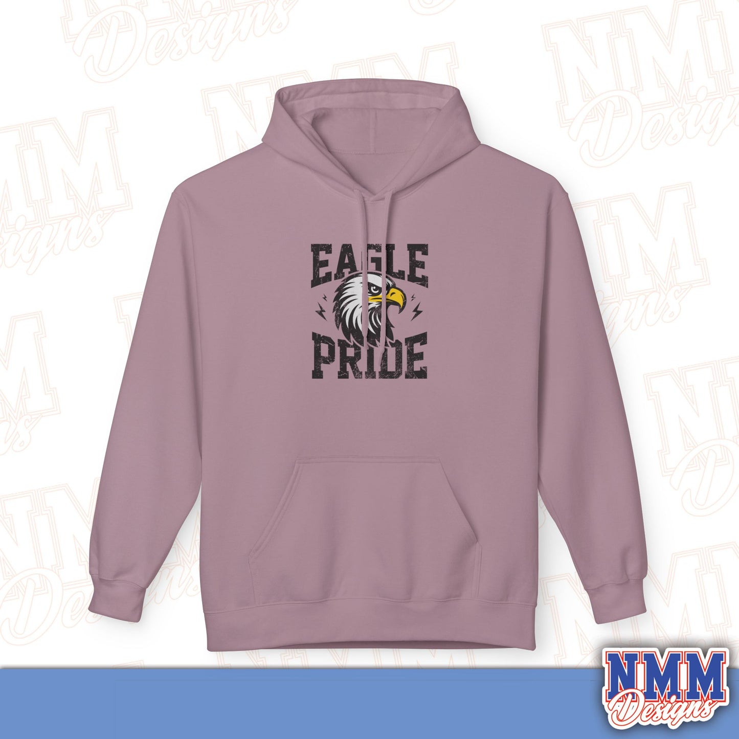 Eagle Pride Fleece Hoodie - Unisex Sweatshirt for School Spirit, Team Wear, Sports Events, Gifts, Casual Outfit