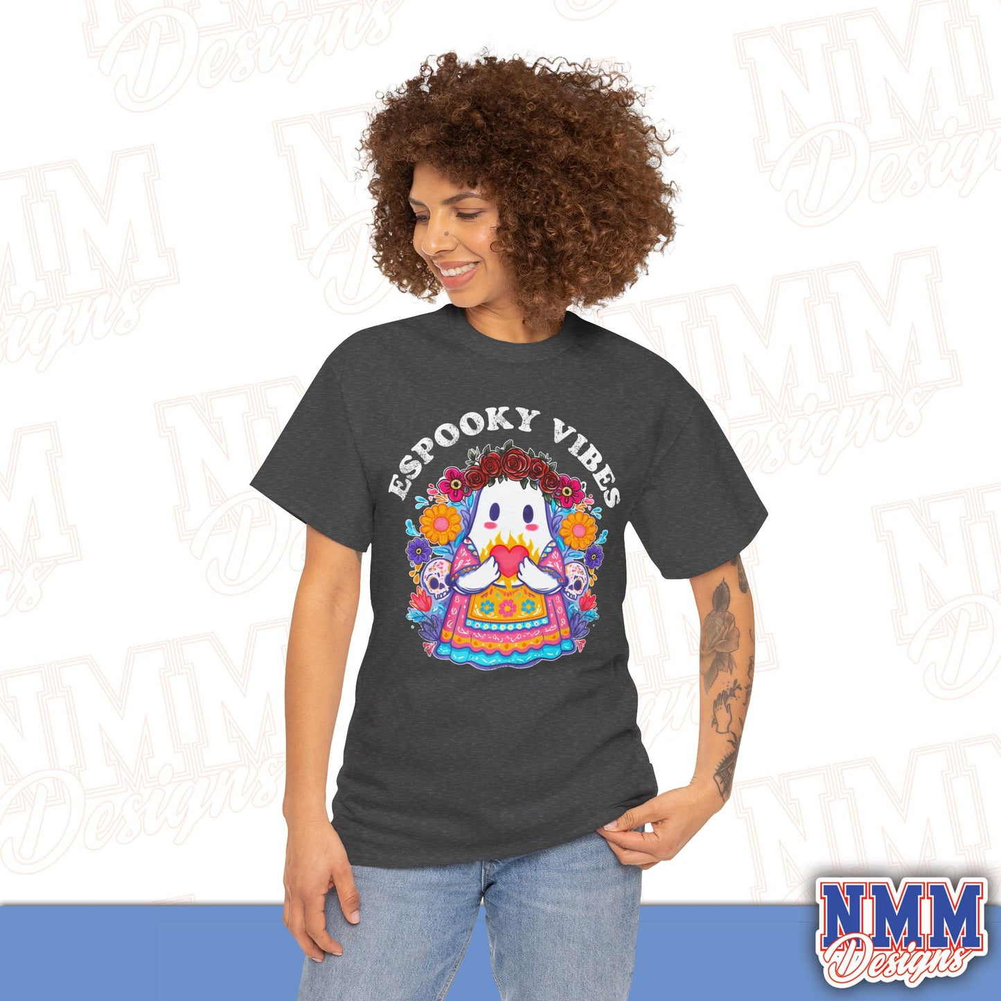 Unisex Espooky Vibes Tee | Halloween T-Shirt, Cute Ghost Shirt, Fall Fashion, Gift for Her, Casual Wear