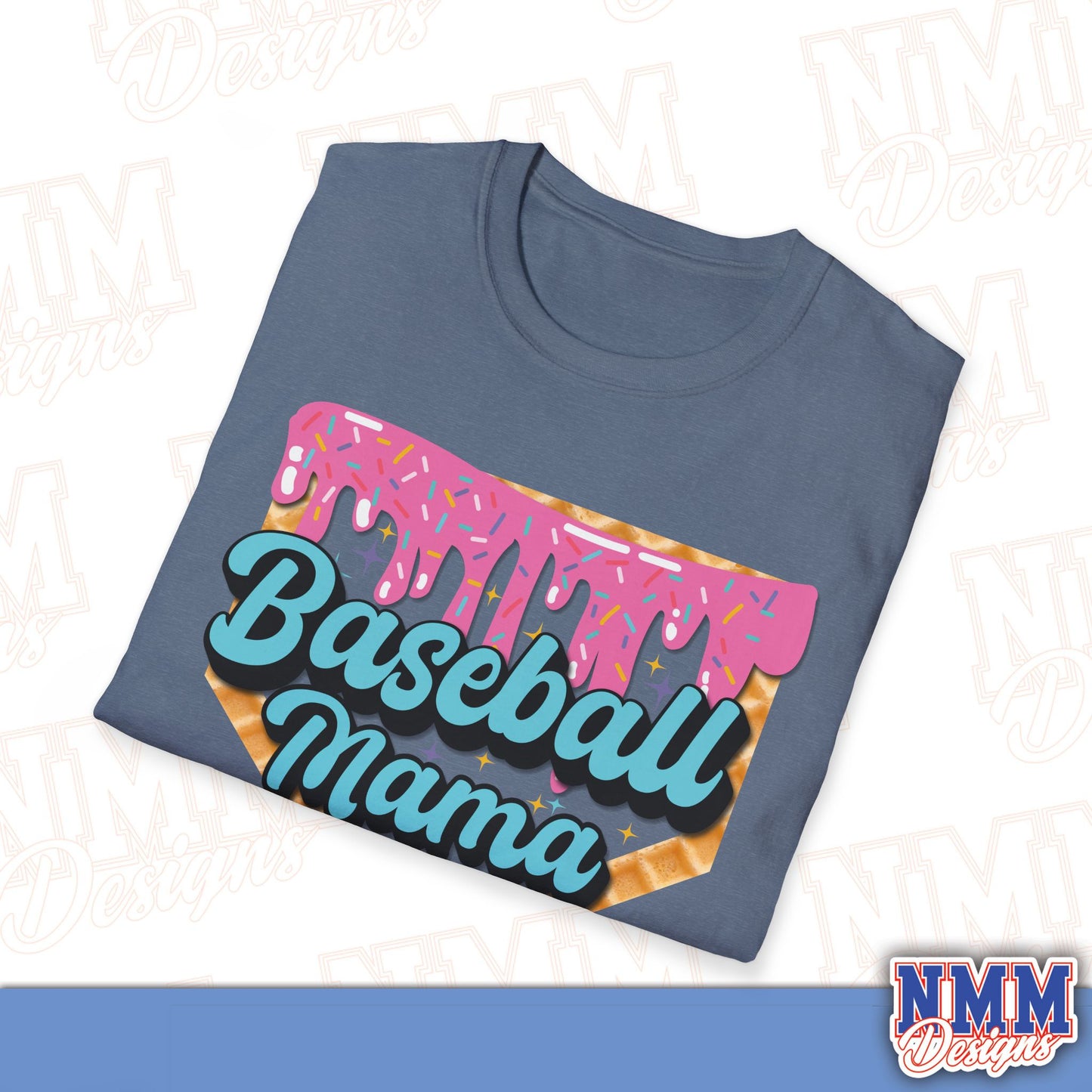 Baseball Mama Unisex Softstyle T-Shirt – Perfect Gift for Sports Moms