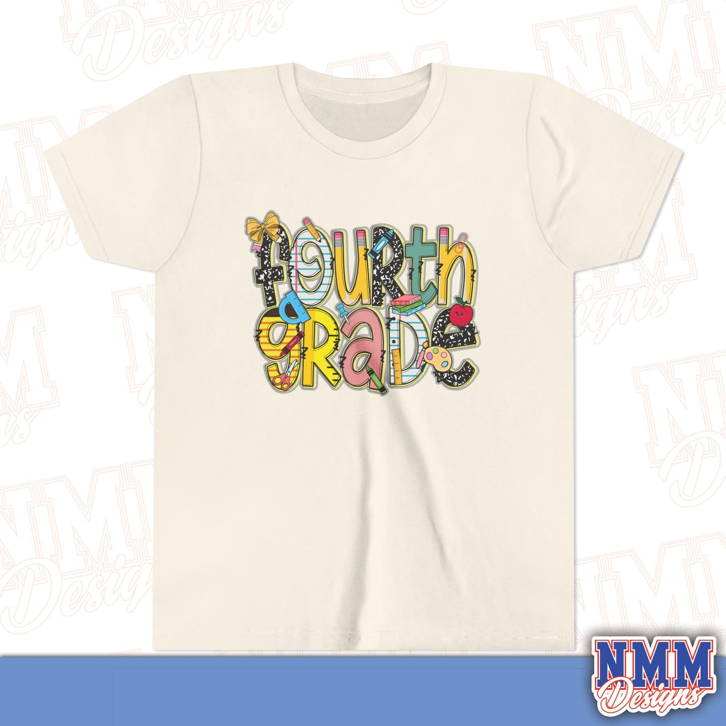 Fourth Grade Back to School Youth Shirt, Kids Sportswear, School Spirit Apparel, Back to School