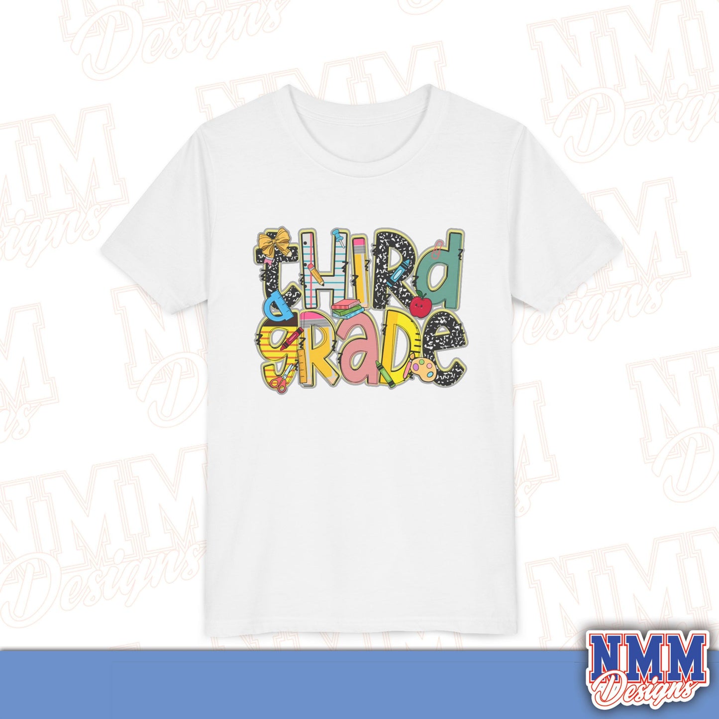 Third Grade Back to School Youth Shirt, Kids Sportswear, School Spirit Apparel, Back to School