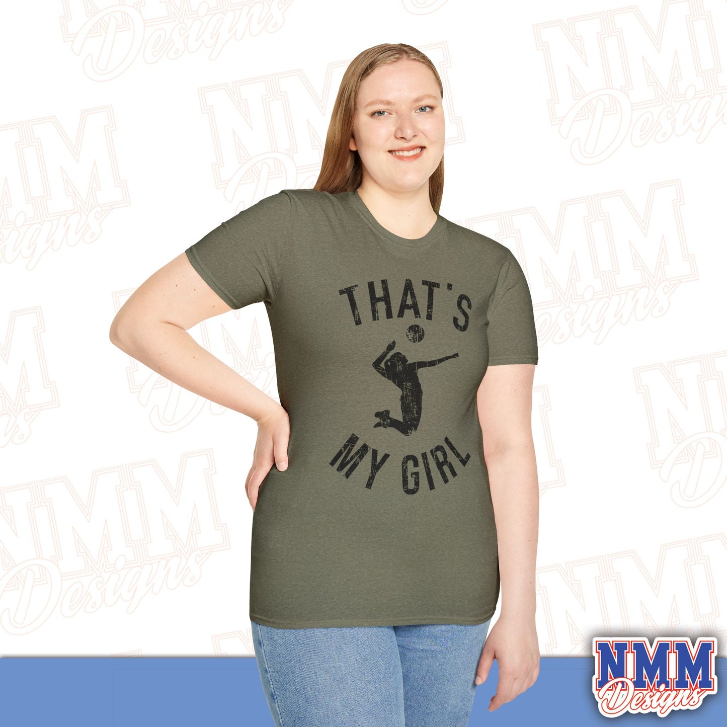 That's My Girl Volleyball T-Shirt, Sports Tee, Active Lifestyle Wear, Volleyball Apparel