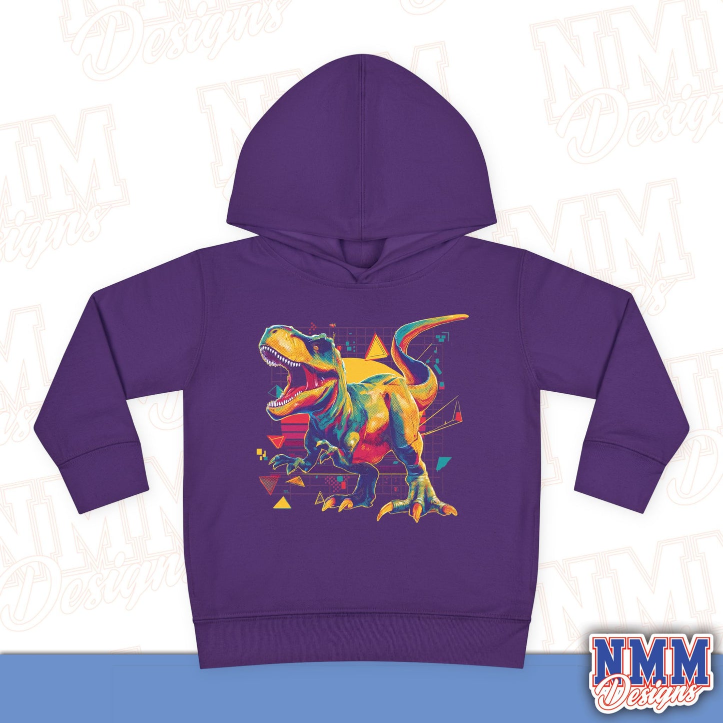 Colorful Dinosaur Toddler Pullover Hoodie