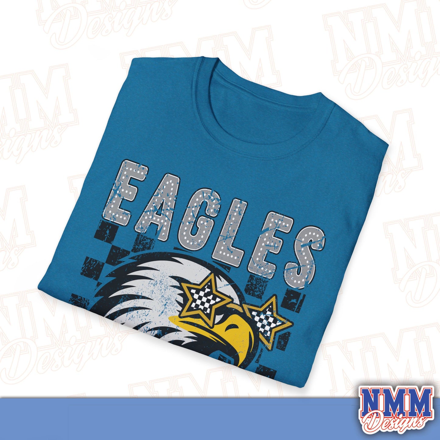 Eagle Graphic T-Shirt, Vintage Style Eagle Tee, Unisex Softstyle Shirt, Perfect for Game Day, Eagle Lover Gift, Casual Wear
