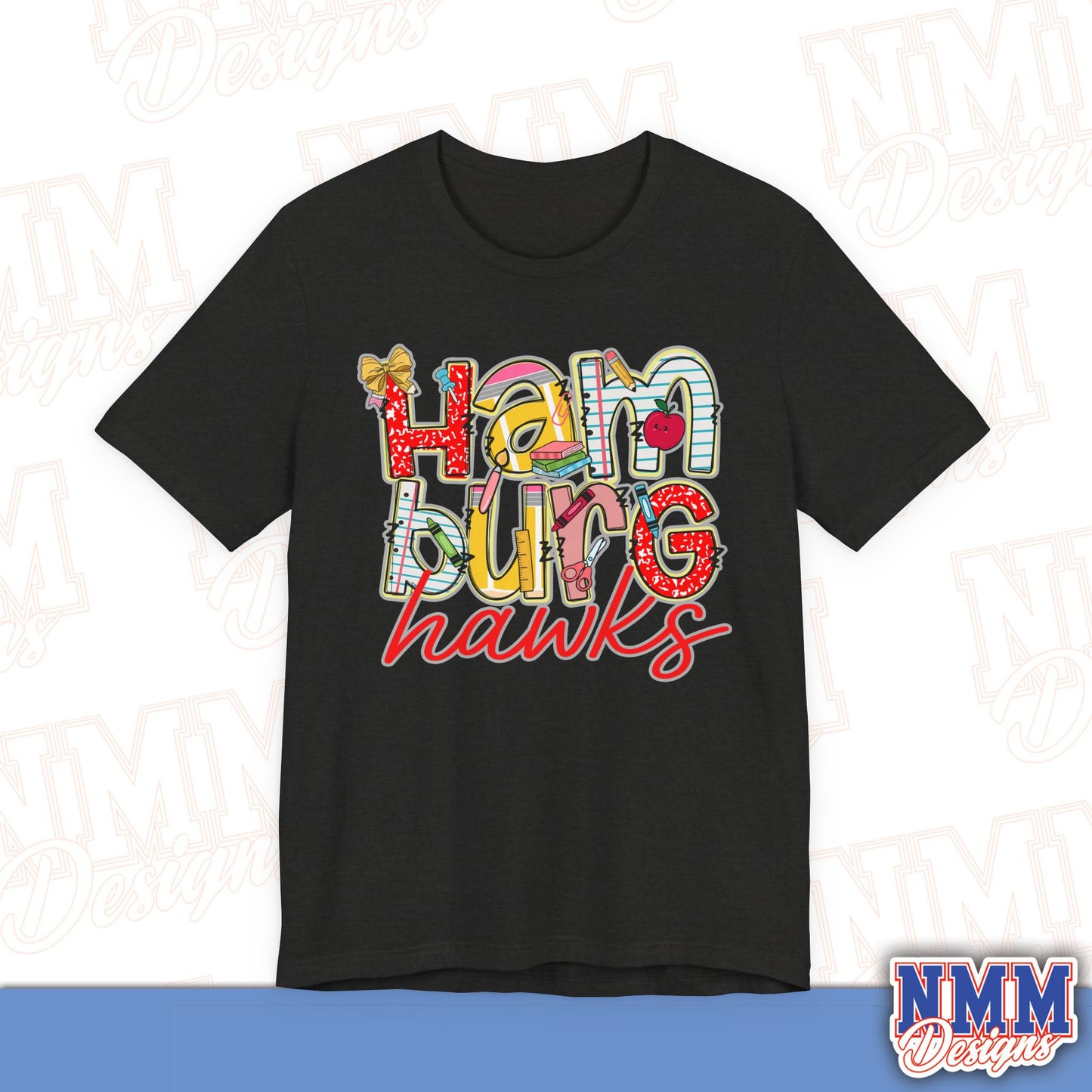 Hamburg Hawks Tee Shirt, Unisex Graphic T-Shirt, Casual Wear, Perfect for School Spirit, Gifts for Sports Fans, Summer Outfit