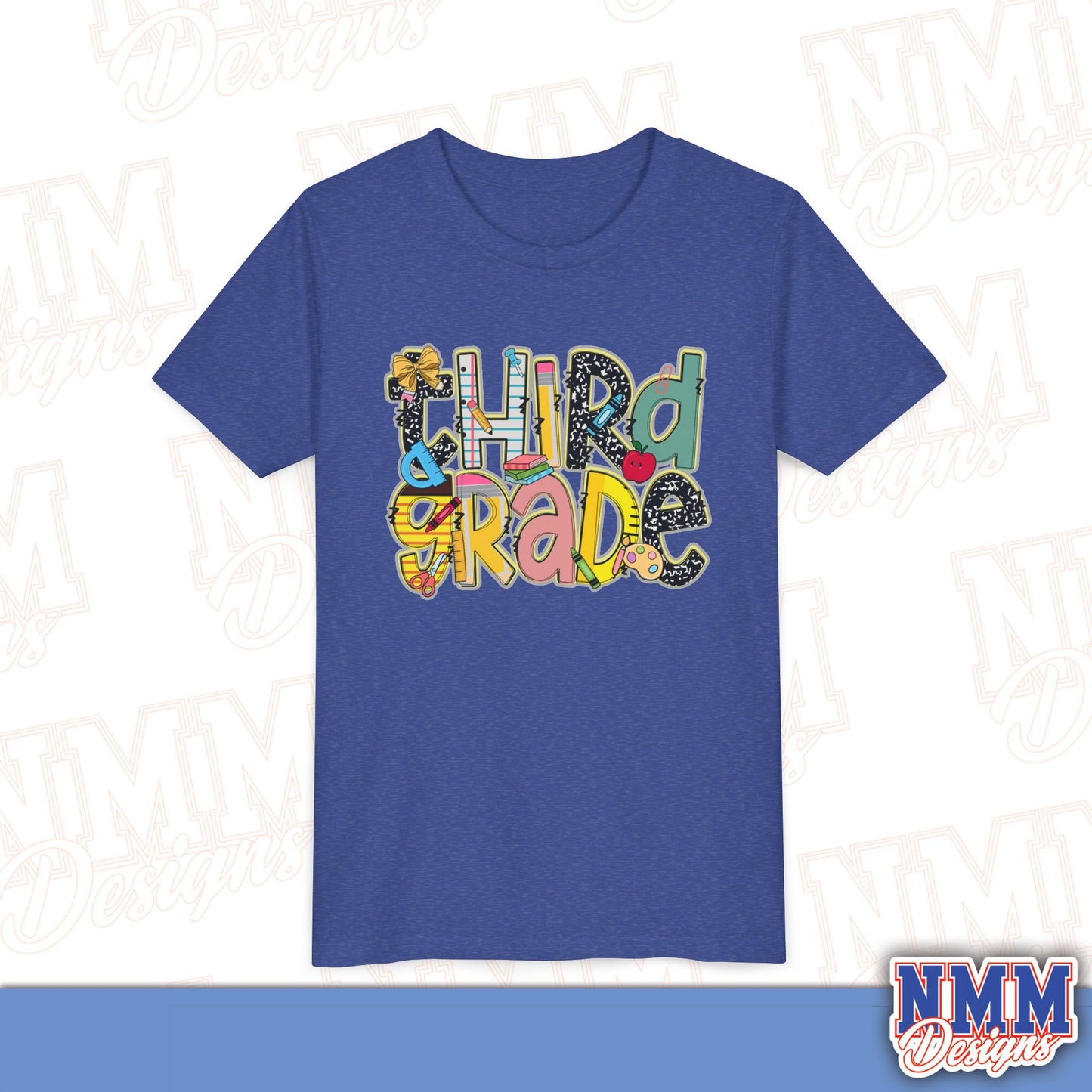 Third Grade Back to School Youth Shirt, Kids Sportswear, School Spirit Apparel, Back to School
