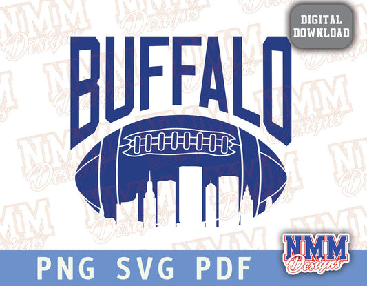 Buffalo Football svg png, pdf, svg files for cricut, vinyl cut file, iron on