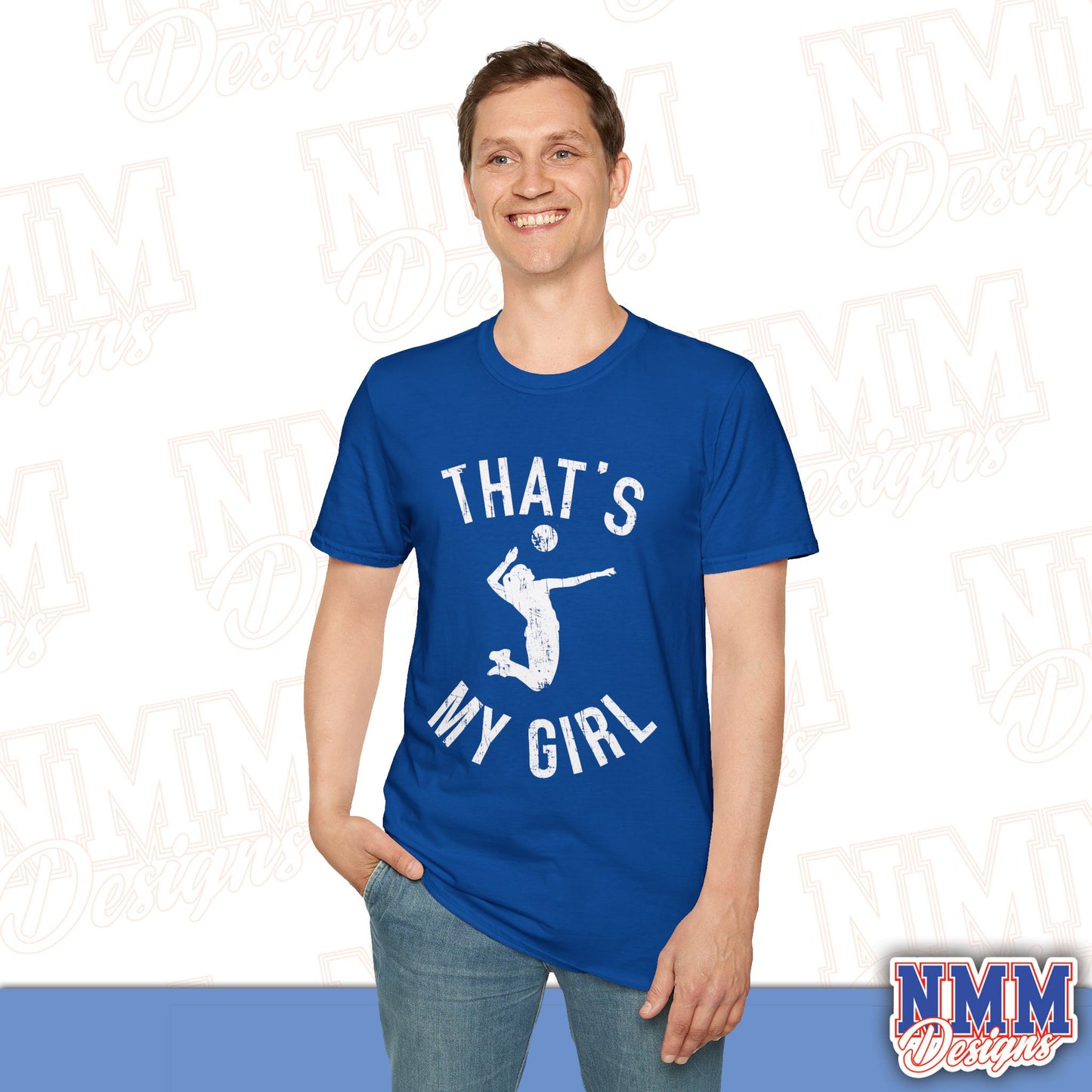 That's My Girl Volleyball T-Shirt, Sports Tee, Active Lifestyle Wear, Volleyball Apparel
