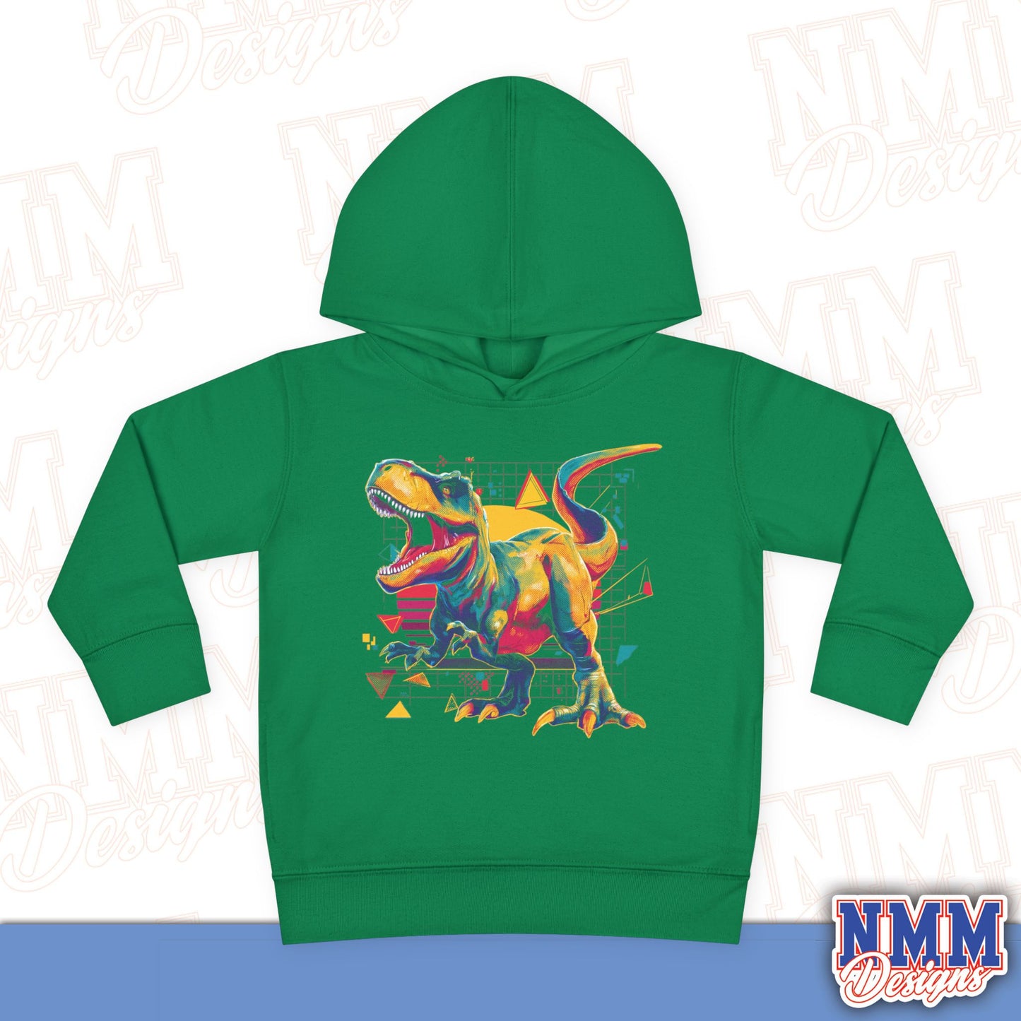 Colorful Dinosaur Toddler Pullover Hoodie