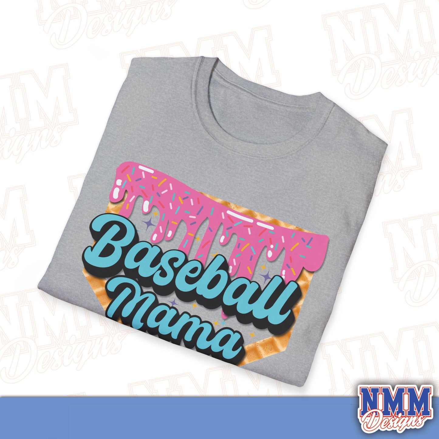 Baseball Mama Unisex Softstyle T-Shirt – Perfect Gift for Sports Moms